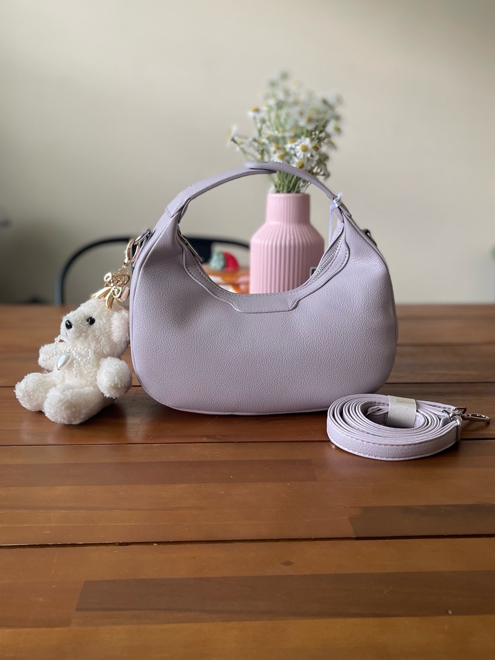 La Terre Women’s Lavender Cresent Bag